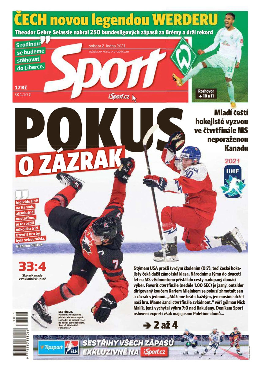 E-magazín Sport - 2.1.2021 - CZECH NEWS CENTER a. s.