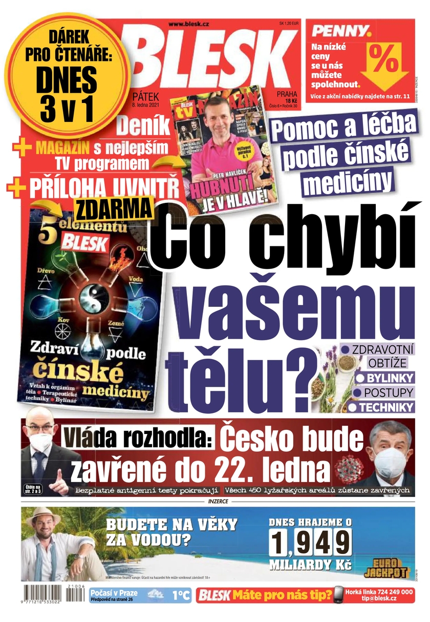 E-magazín BLESK - 8.1.2021 - CZECH NEWS CENTER a. s.