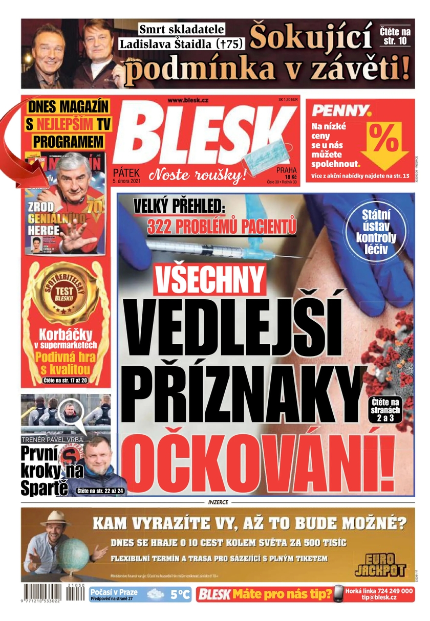 E-magazín BLESK - 5.2.2021 - CZECH NEWS CENTER a. s.