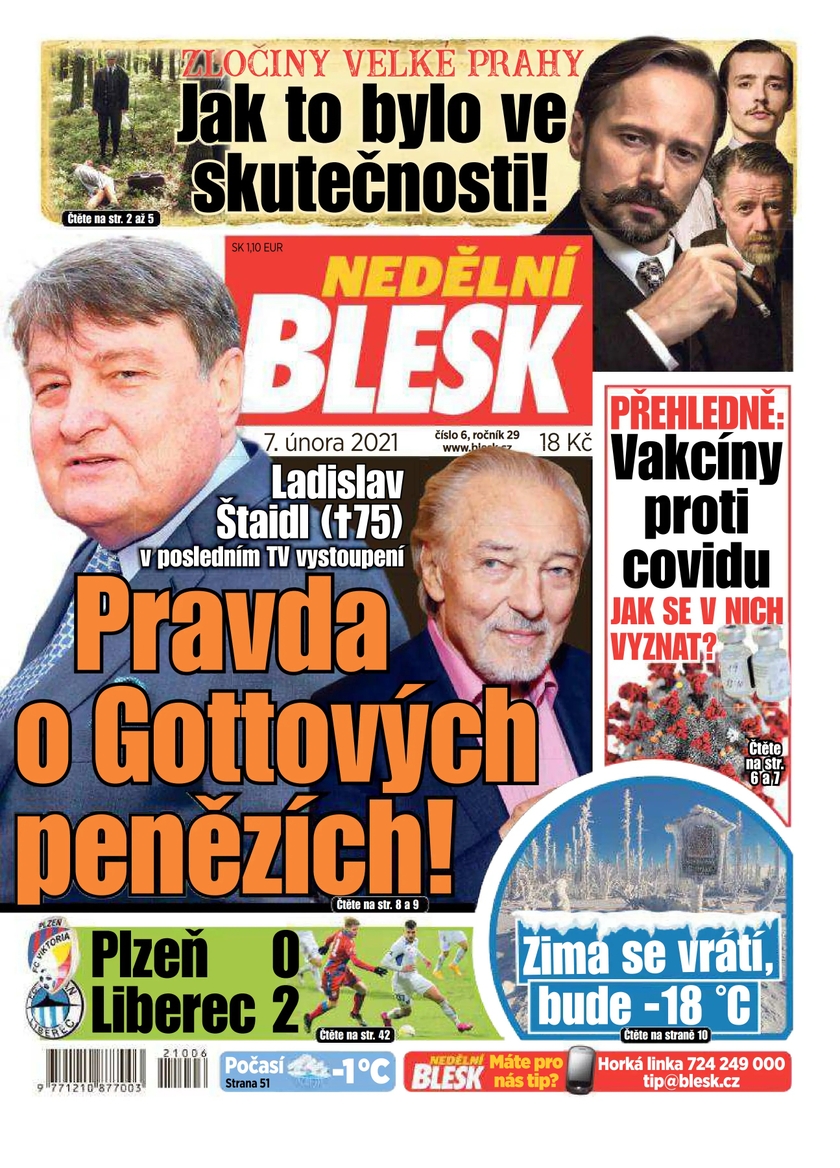 E-magazín NEDĚLNÍ BLESK - 6/2021 - CZECH NEWS CENTER a. s.