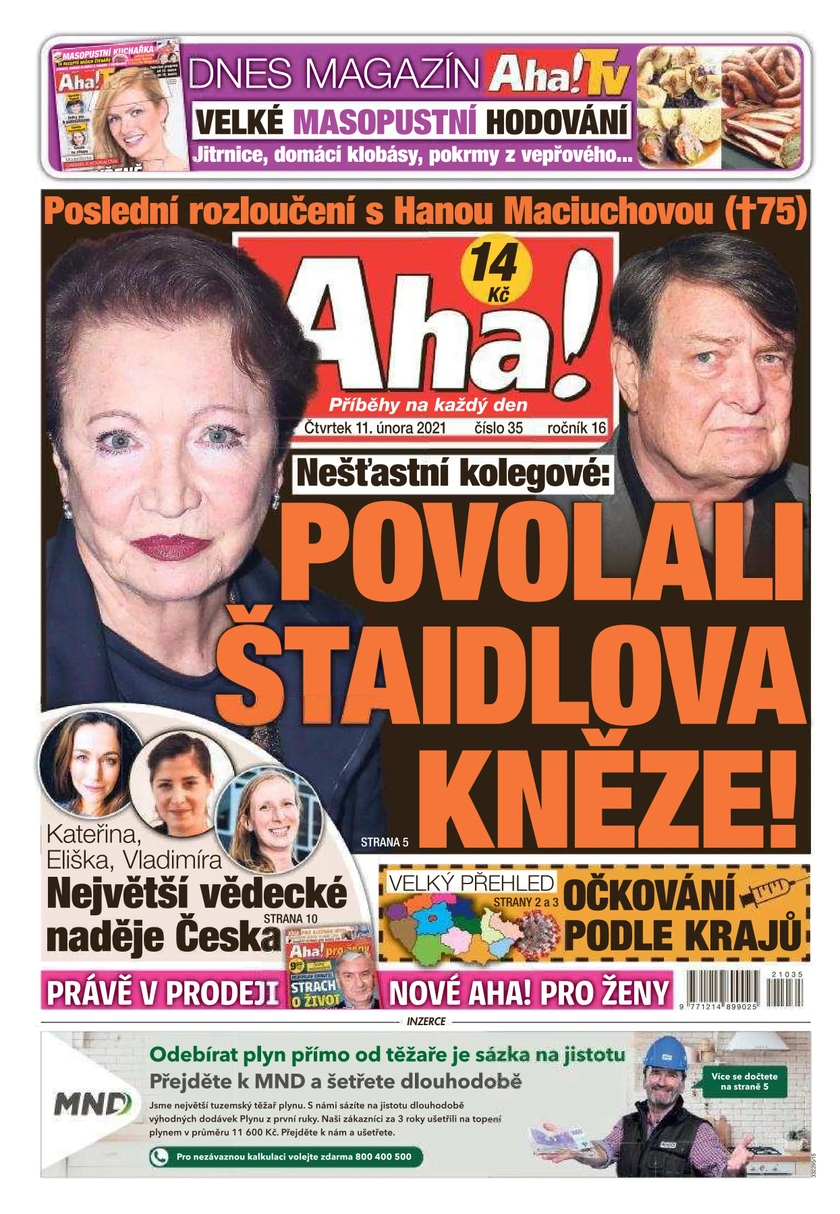 E-magazín Aha! - 11.2.2021 - CZECH NEWS CENTER a. s.