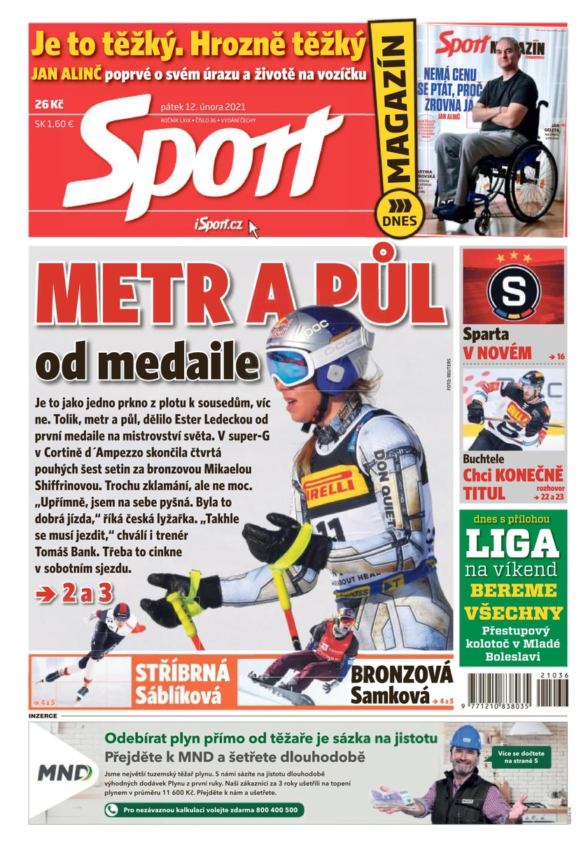 E-magazín Sport - 12.2.2021 - CZECH NEWS CENTER a. s.