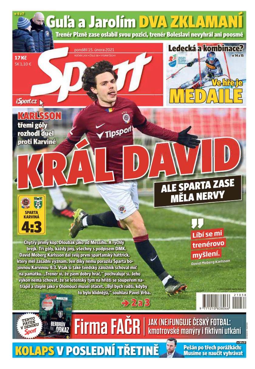 E-magazín Sport - 15.2.2021 - CZECH NEWS CENTER a. s.