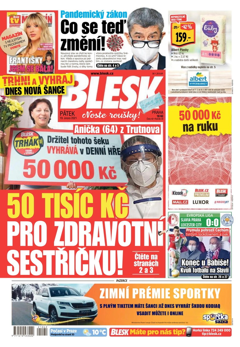E-magazín BLESK - 19.2.2021 - CZECH NEWS CENTER a. s.