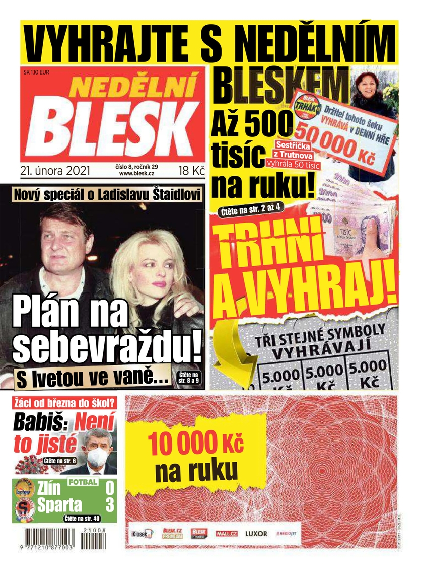 E-magazín NEDĚLNÍ BLESK - 8/2021 - CZECH NEWS CENTER a. s.