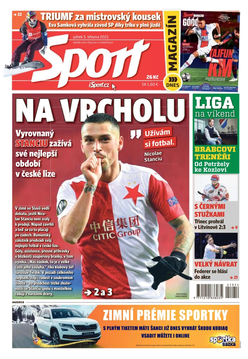 E-magazín Sport - 5.3.2021 - CZECH NEWS CENTER a. s.