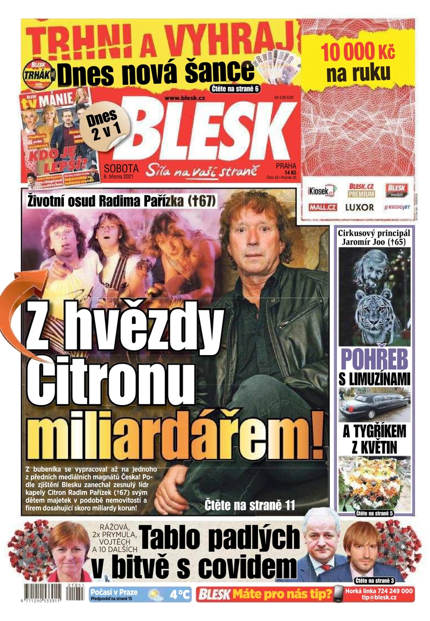 E-magazín BLESK - 6.3.2021 - CZECH NEWS CENTER a. s.