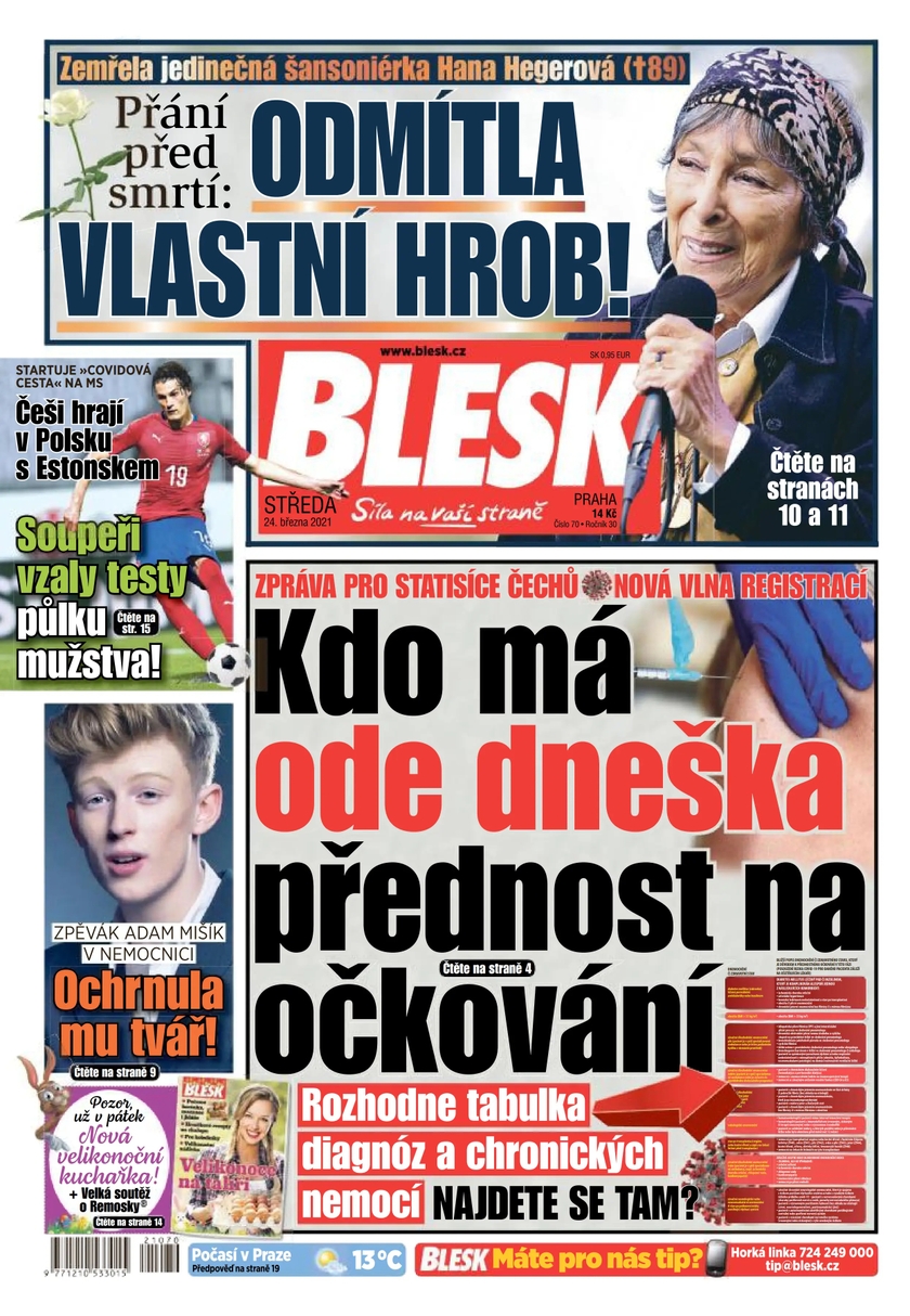 E-magazín BLESK - 24.3.2021 - CZECH NEWS CENTER a. s.