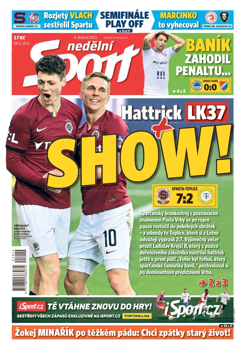 E-magazín nedělní Sport - 14/2021 - CZECH NEWS CENTER a. s.