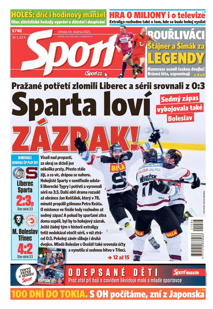 E-magazín Sport - 14.4.2021 - CZECH NEWS CENTER a. s.