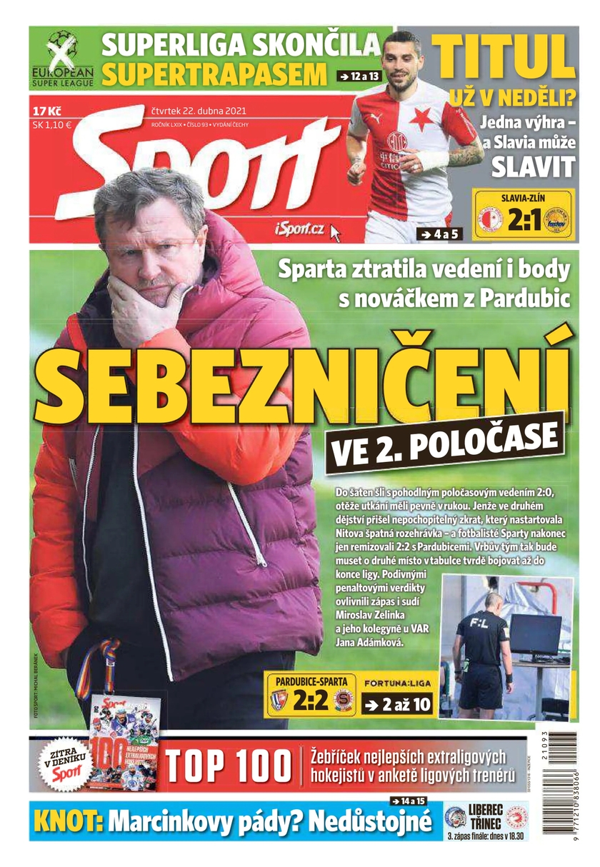 E-magazín Sport - 22.4.2021 - CZECH NEWS CENTER a. s.