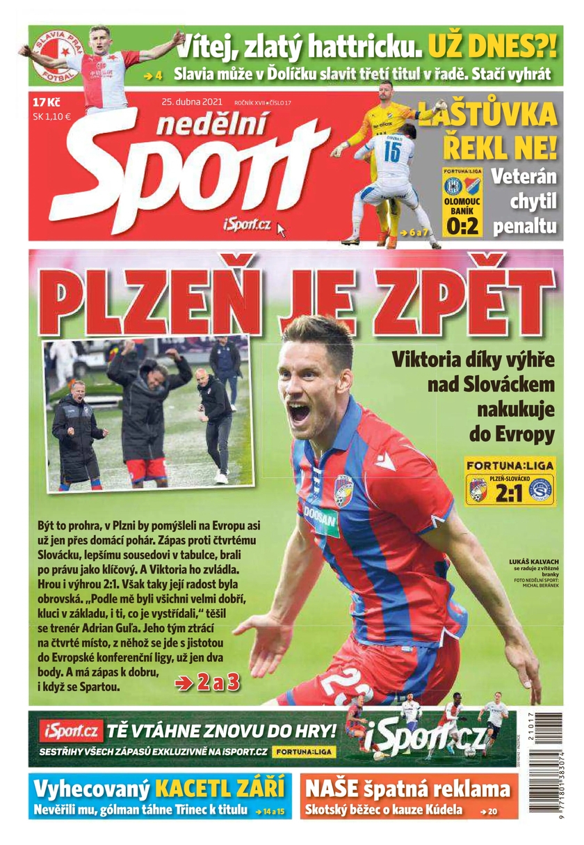 E-magazín nedělní Sport - 17/2021 - CZECH NEWS CENTER a. s.
