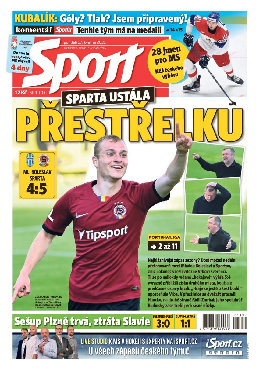 E-magazín Sport - 17.5.2021 - CZECH NEWS CENTER a. s.