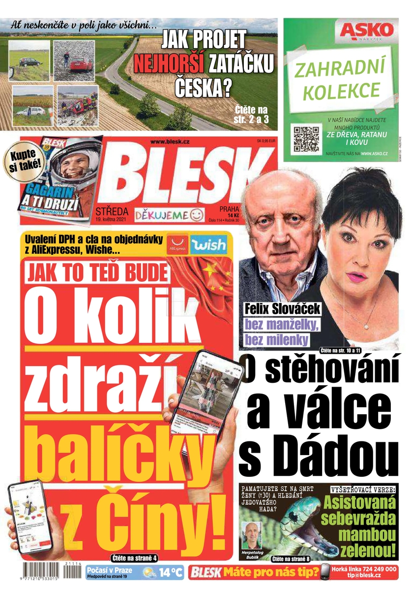 E-magazín BLESK - 19.5.2021 - CZECH NEWS CENTER a. s.