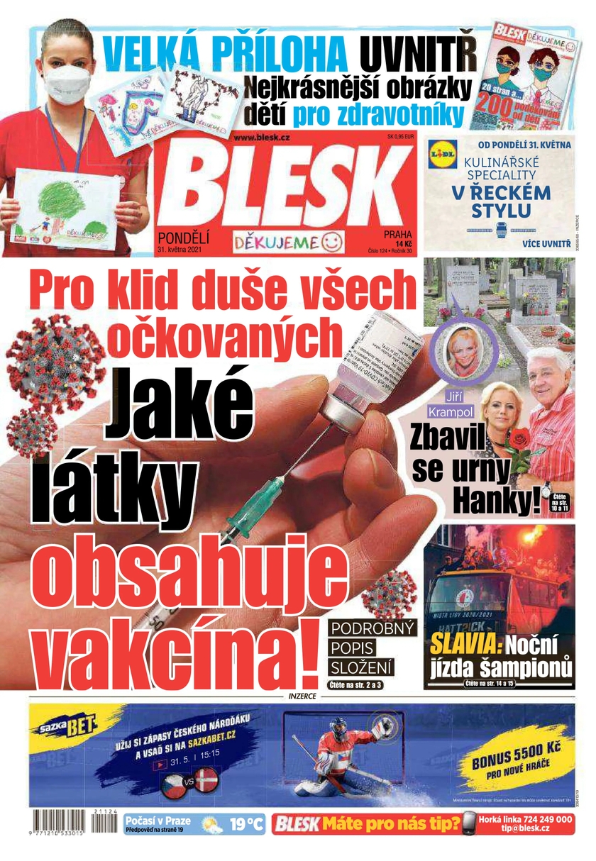 E-magazín BLESK - 31.5.2021 - CZECH NEWS CENTER a. s.