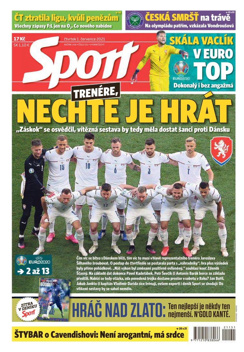 E-magazín Sport - 1.7.2021 - CZECH NEWS CENTER a. s.