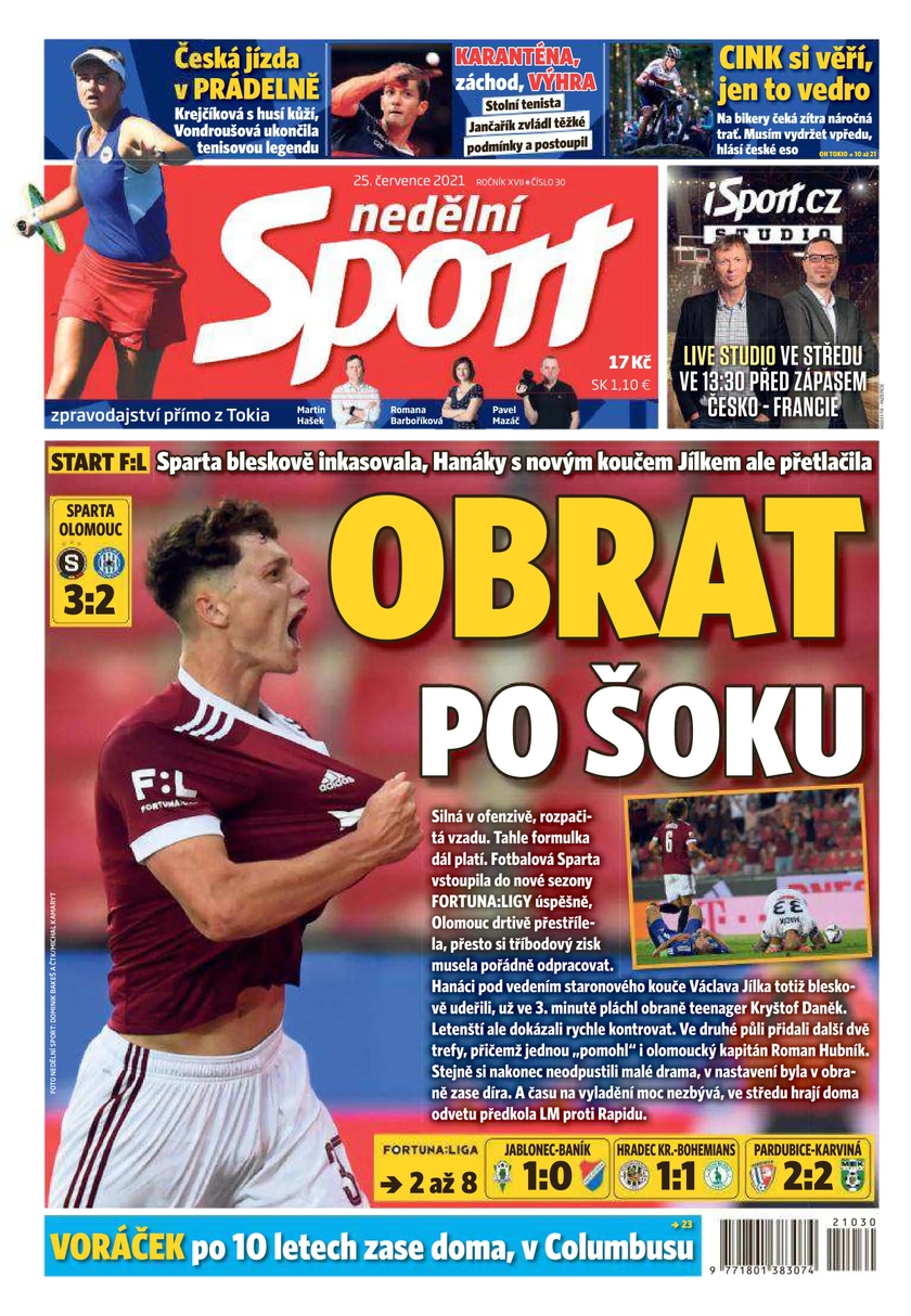 E-magazín nedělní Sport - 30/2021 - CZECH NEWS CENTER a. s.