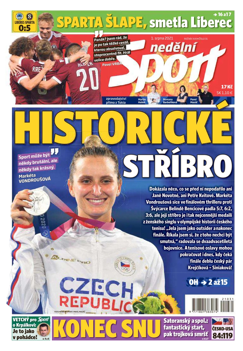E-magazín nedělní Sport - 31/2021 - CZECH NEWS CENTER a. s.