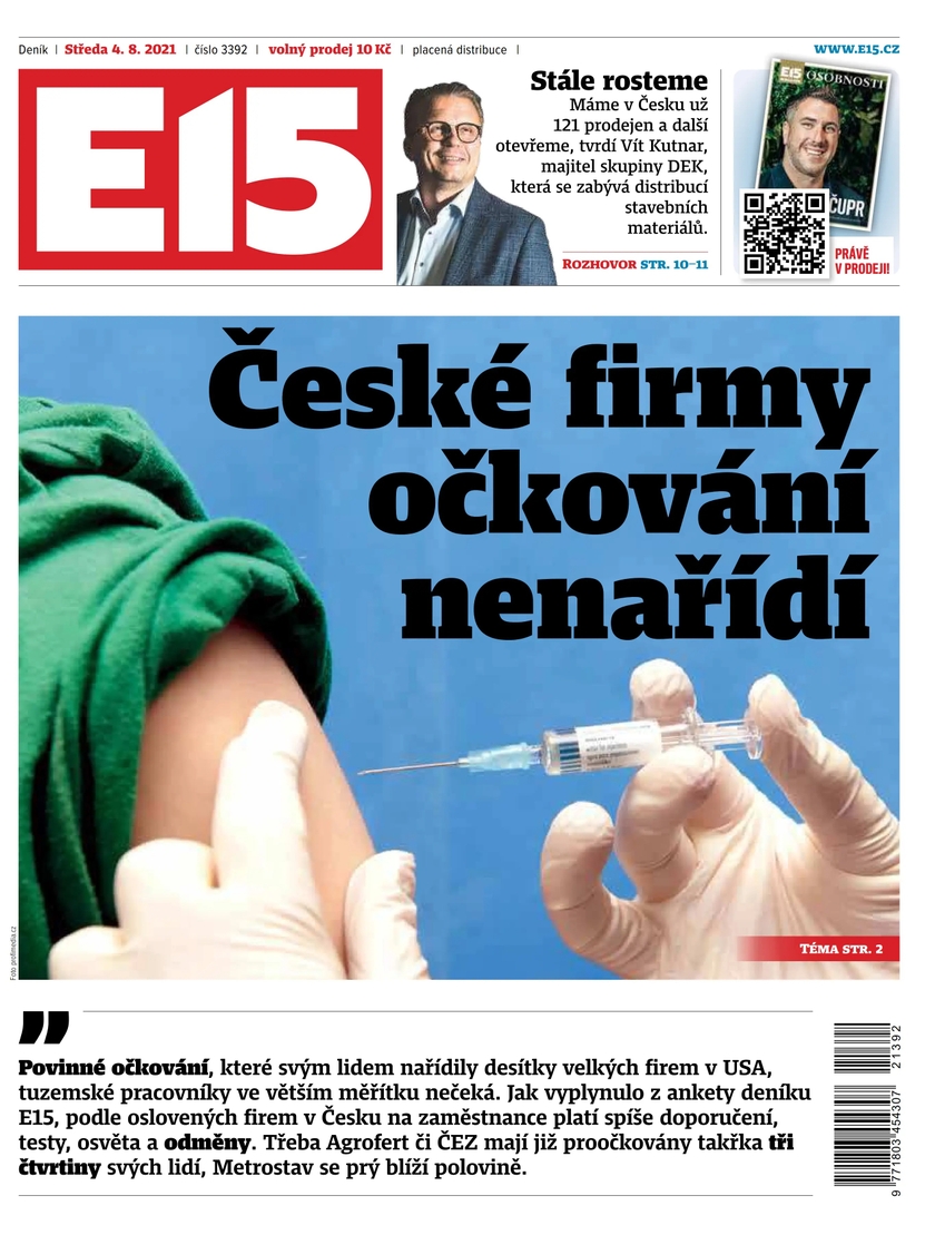 E-magazín e15 - 4.8.2021 - CZECH NEWS CENTER a. s.