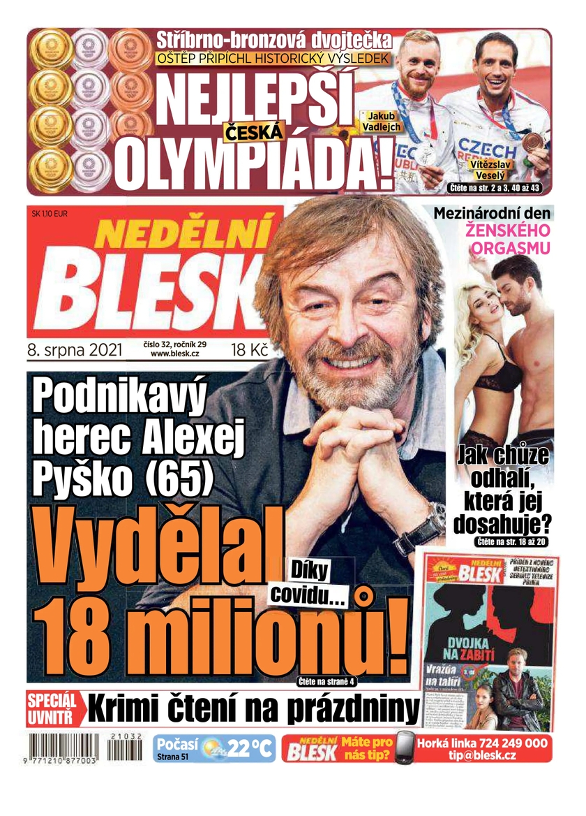 E-magazín NEDĚLNÍ BLESK - 32/2021 - CZECH NEWS CENTER a. s.