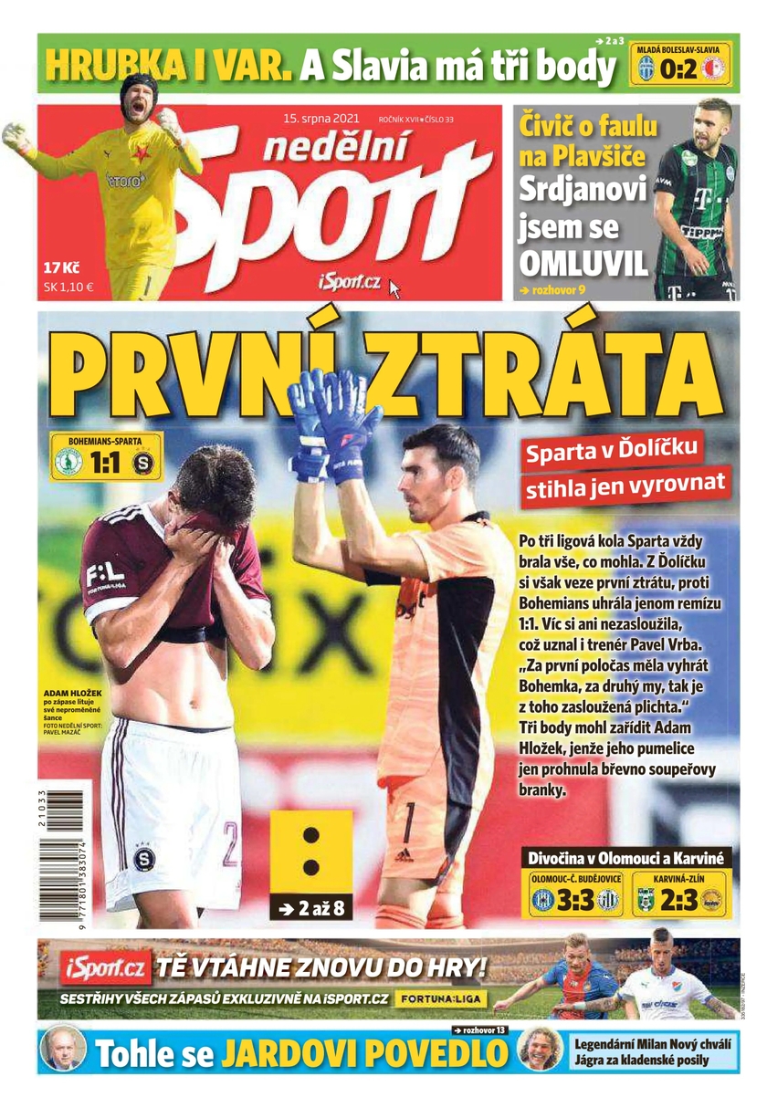 E-magazín nedělní Sport - 33/2021 - CZECH NEWS CENTER a. s.