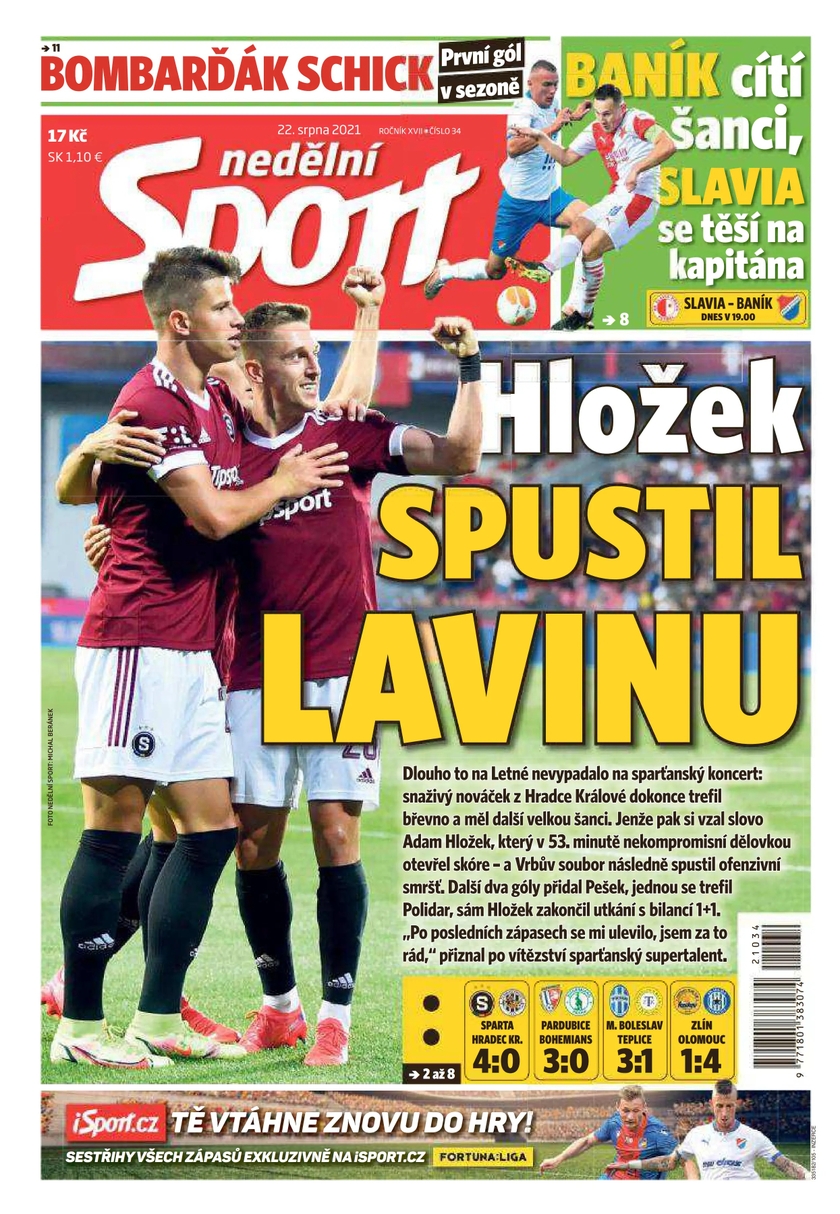 E-magazín nedělní Sport - 34/2021 - CZECH NEWS CENTER a. s.