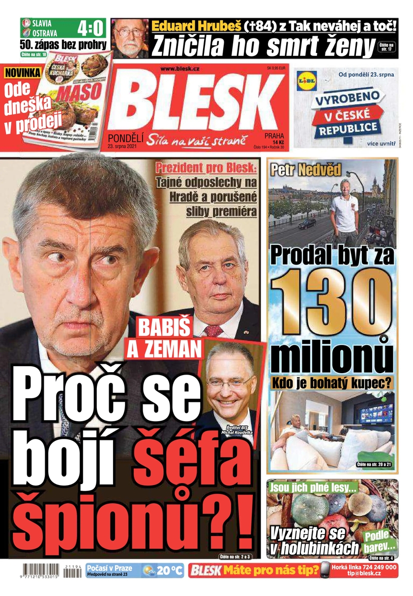 E-magazín BLESK - 23.8.2021 - CZECH NEWS CENTER a. s.