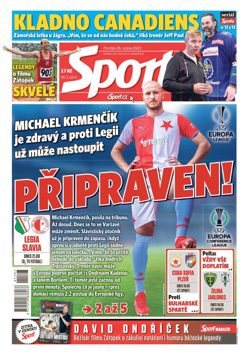 E-magazín Sport - 26.8.2021 - CZECH NEWS CENTER a. s.
