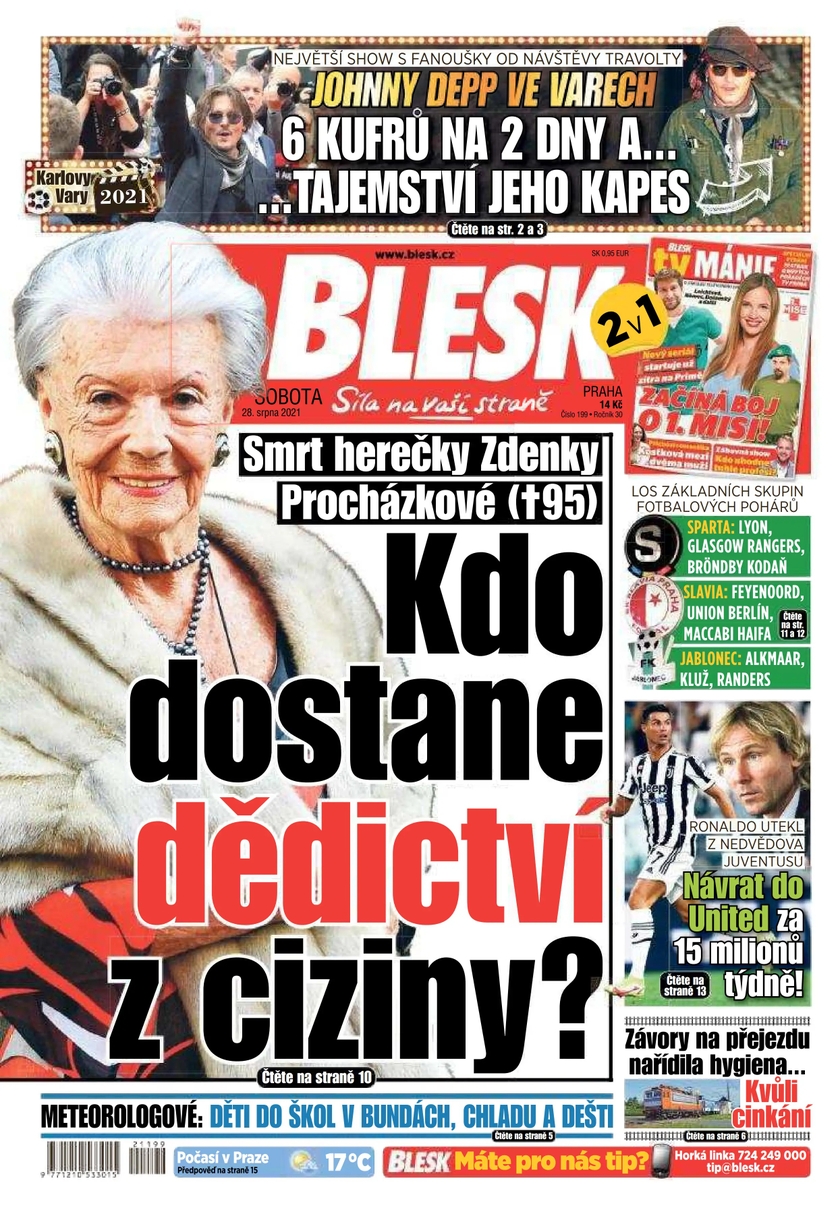 E-magazín BLESK - 28.8.2021 - CZECH NEWS CENTER a. s.