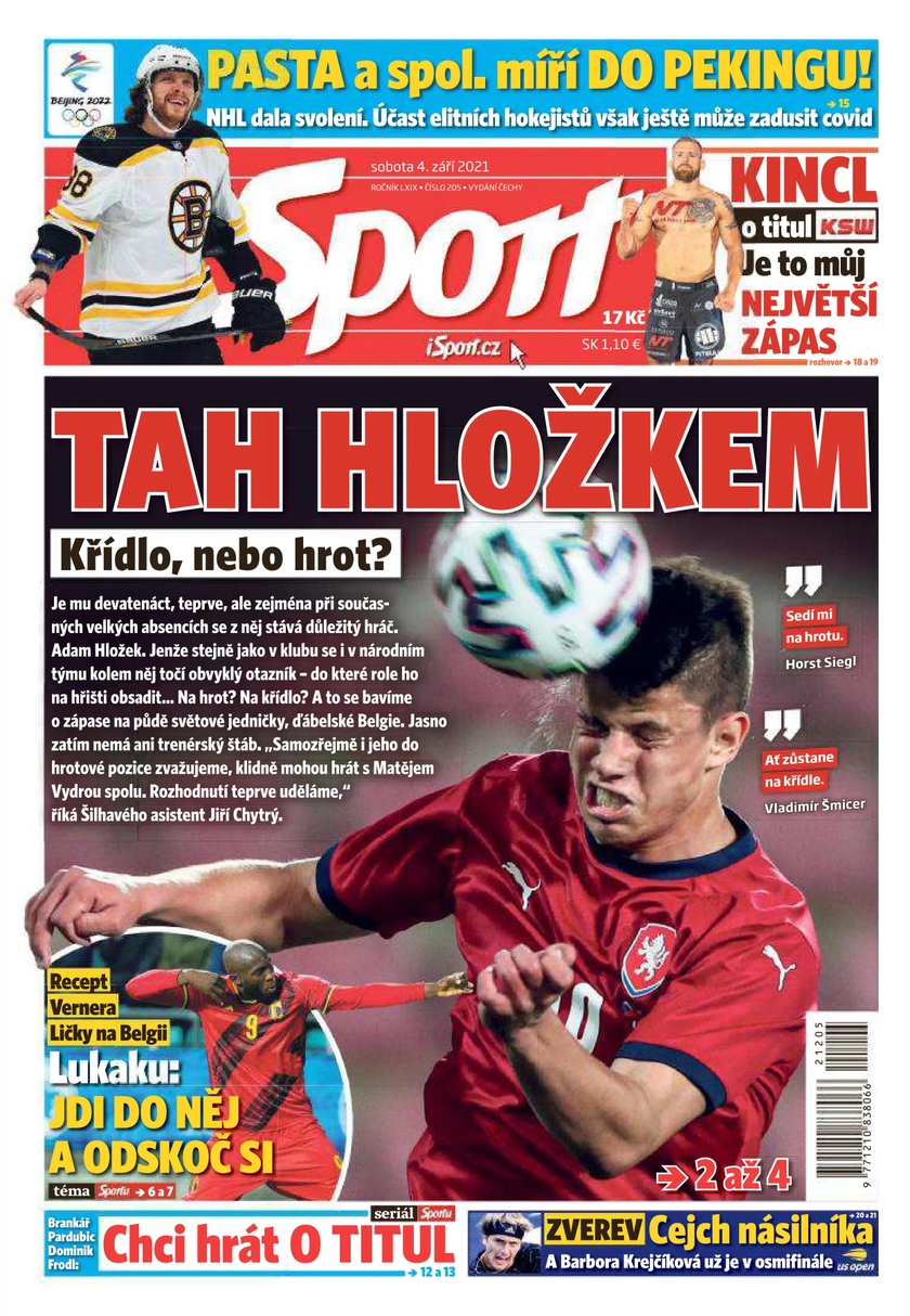 E-magazín Sport - 4.9.2021 - CZECH NEWS CENTER a. s.