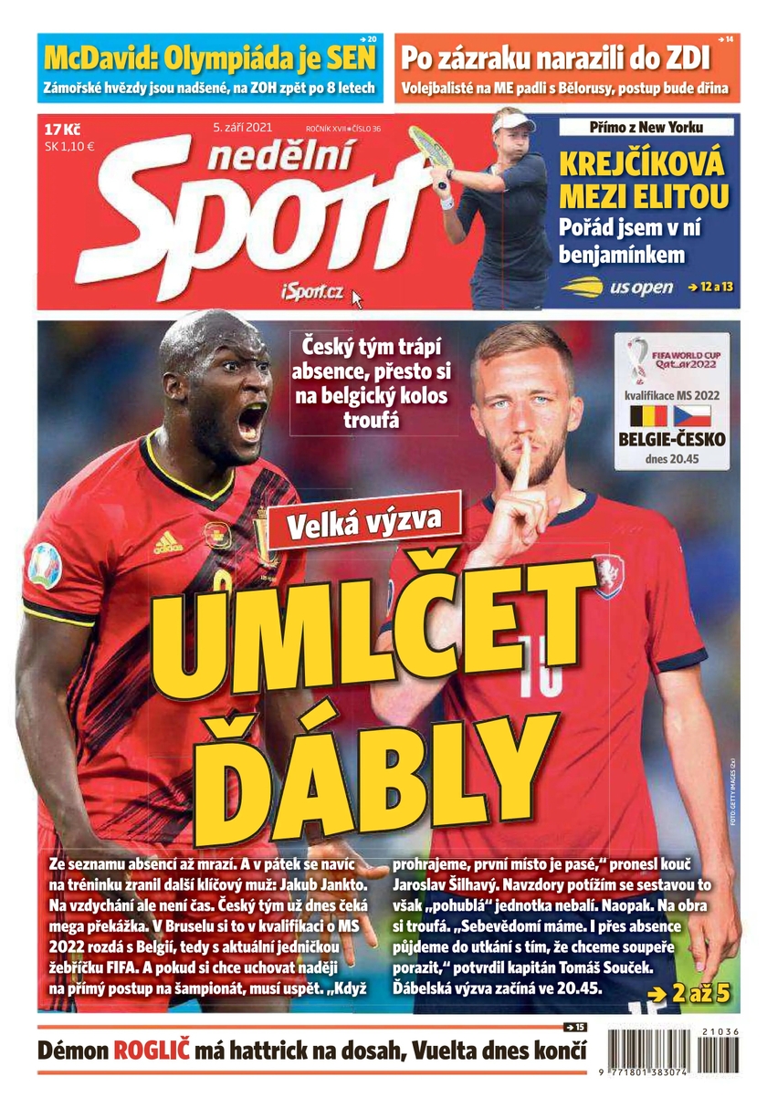 E-magazín nedělní Sport - 36/2021 - CZECH NEWS CENTER a. s.