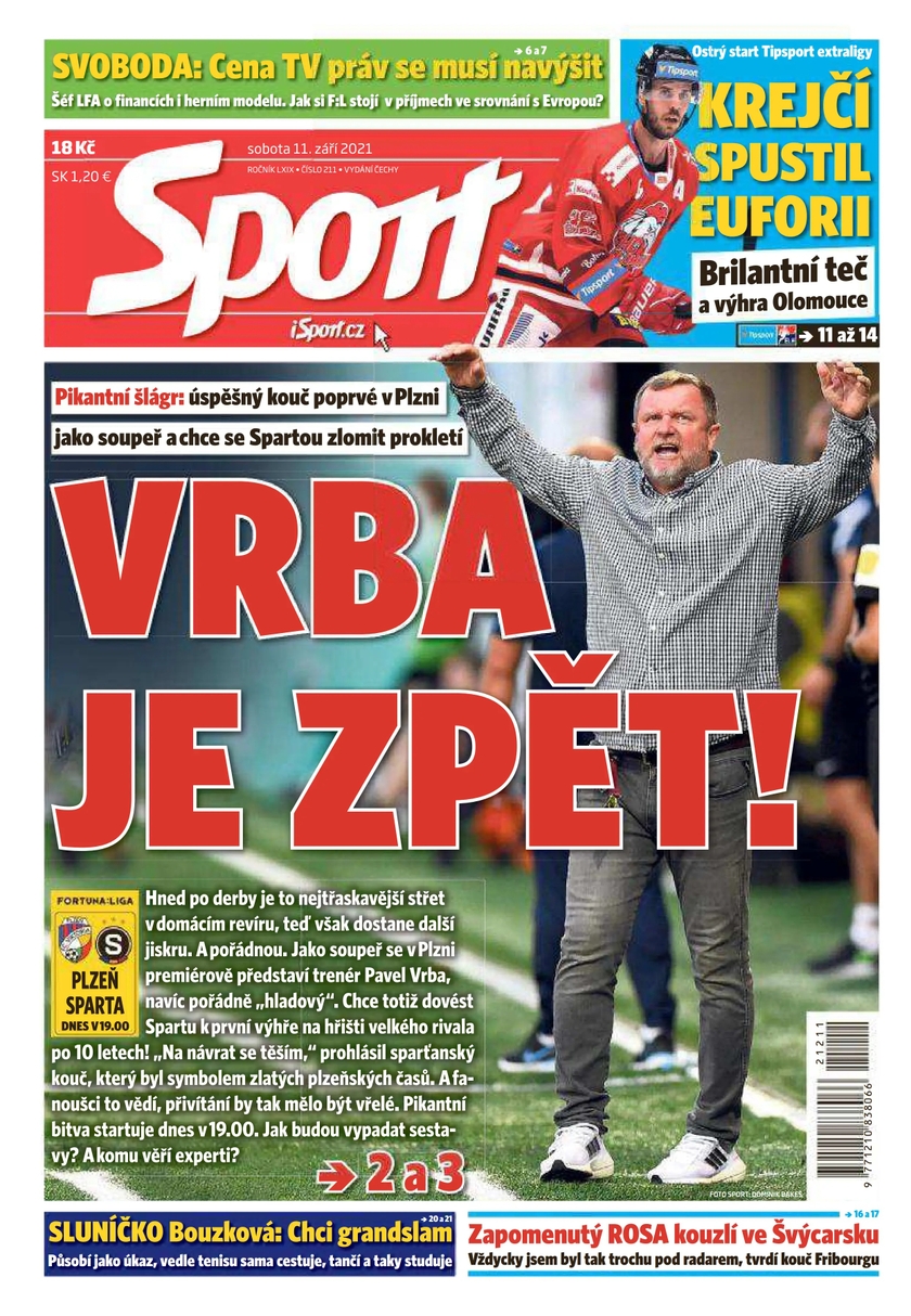 E-magazín Sport - 11.9.2021 - CZECH NEWS CENTER a. s.