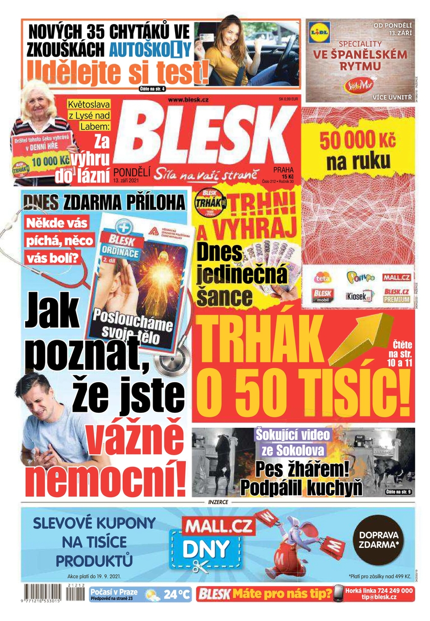 E-magazín BLESK - 13.9.2021 - CZECH NEWS CENTER a. s.