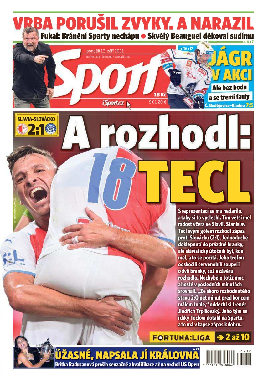 E-magazín Sport - 13.9.2021 - CZECH NEWS CENTER a. s.