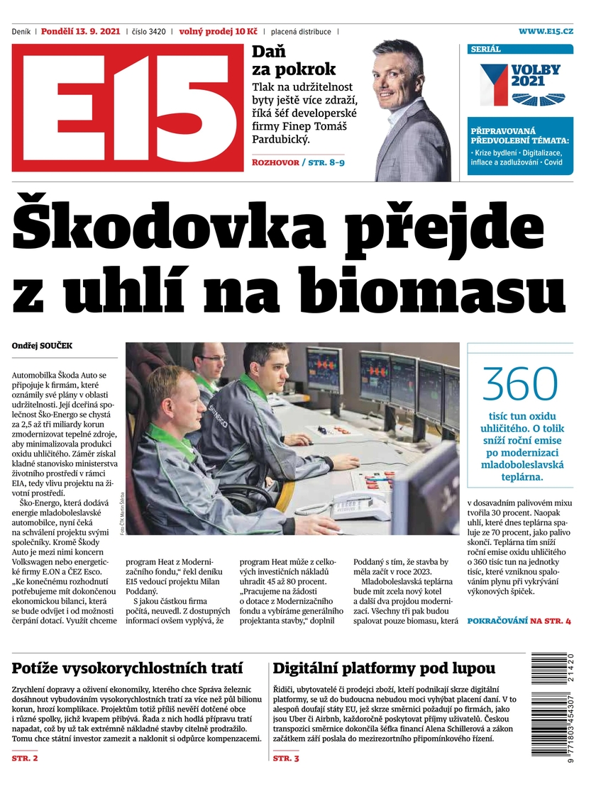 E-magazín e15 - 13.9.2021 - CZECH NEWS CENTER a. s.