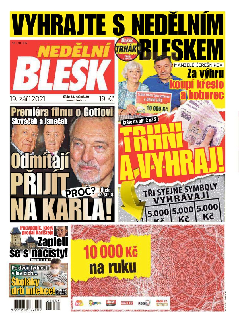E-magazín NEDĚLNÍ BLESK - 38/2021 - CZECH NEWS CENTER a. s.