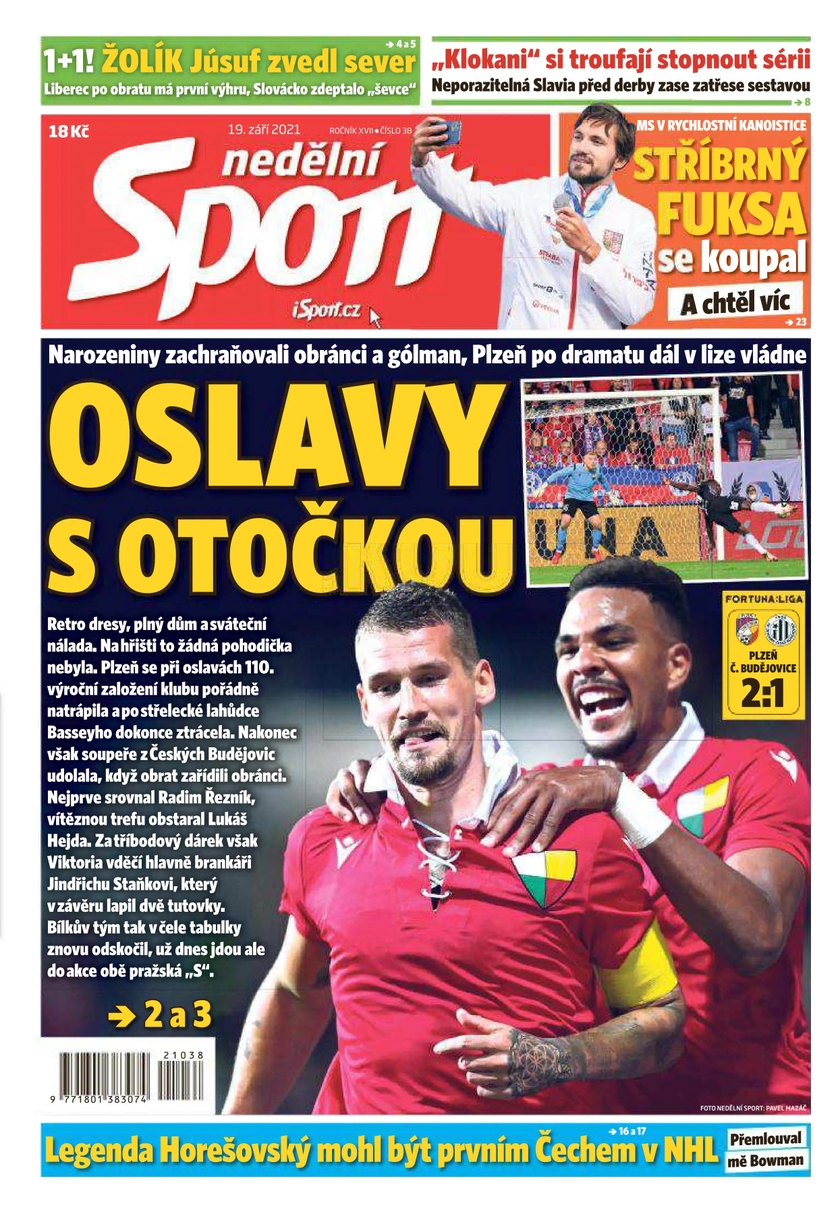 E-magazín nedělní Sport - 38/2021 - CZECH NEWS CENTER a. s.