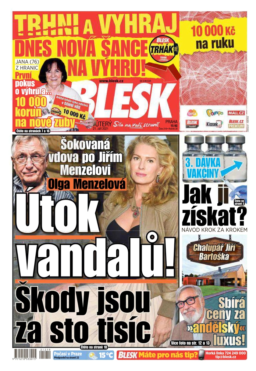 E-magazín BLESK - 21.9.2021 - CZECH NEWS CENTER a. s.
