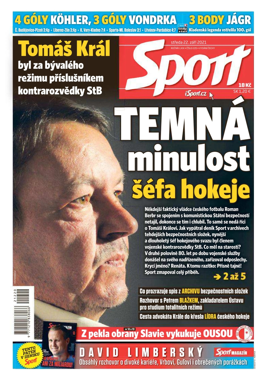 E-magazín Sport - 22.9.2021 - CZECH NEWS CENTER a. s.