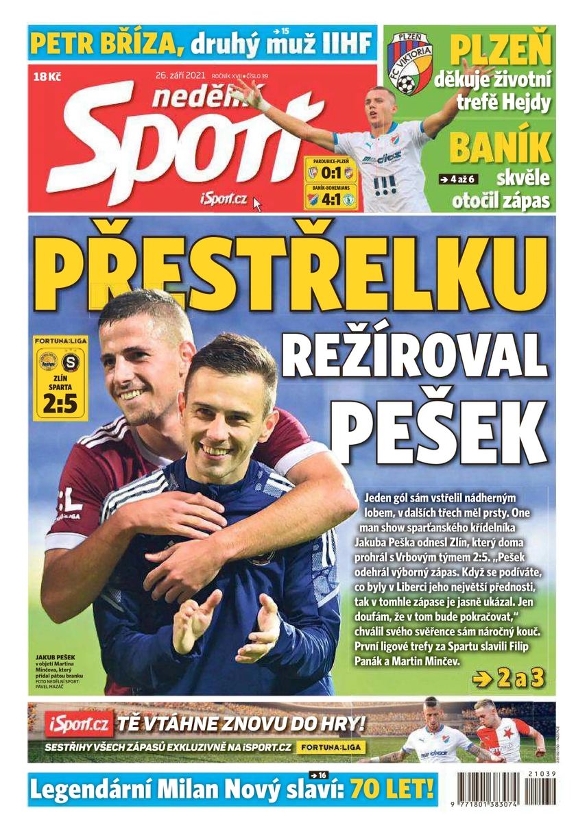 E-magazín nedělní Sport - 39/2021 - CZECH NEWS CENTER a. s.