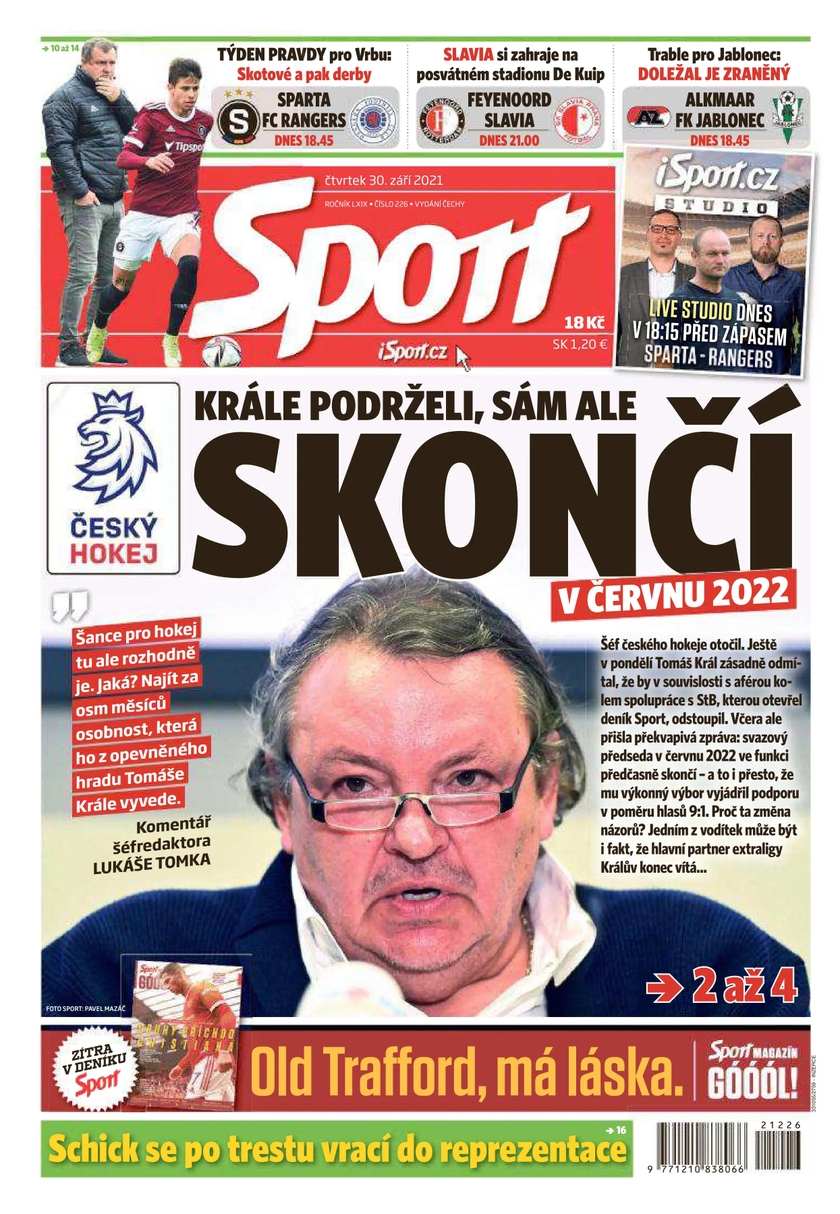E-magazín Sport - 30.9.2021 - CZECH NEWS CENTER a. s.