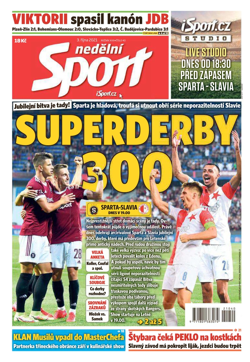 E-magazín nedělní Sport - 40/2021 - CZECH NEWS CENTER a. s.