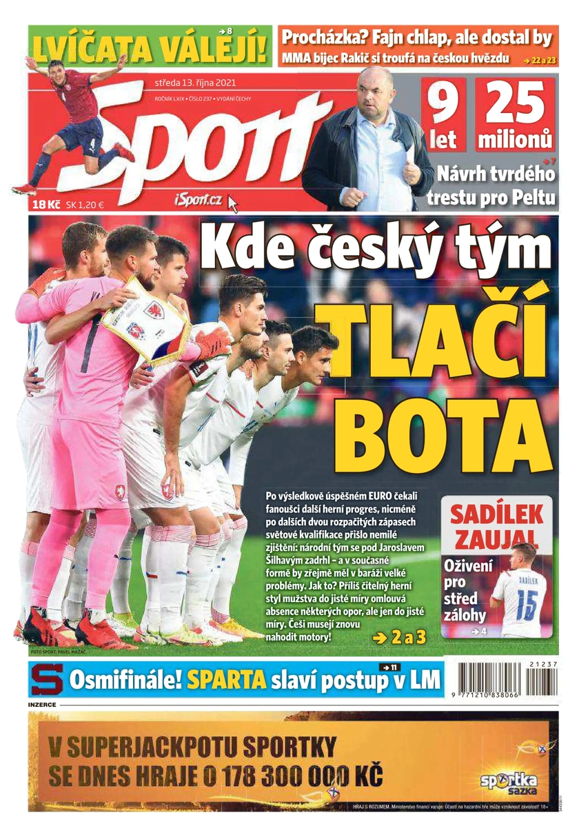 E-magazín Sport - 13.10.2021 - CZECH NEWS CENTER a. s.