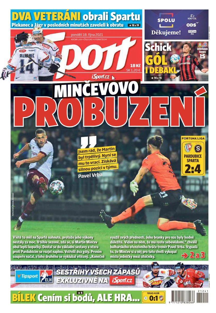 E-magazín Sport - 18.10.2021 - CZECH NEWS CENTER a. s.