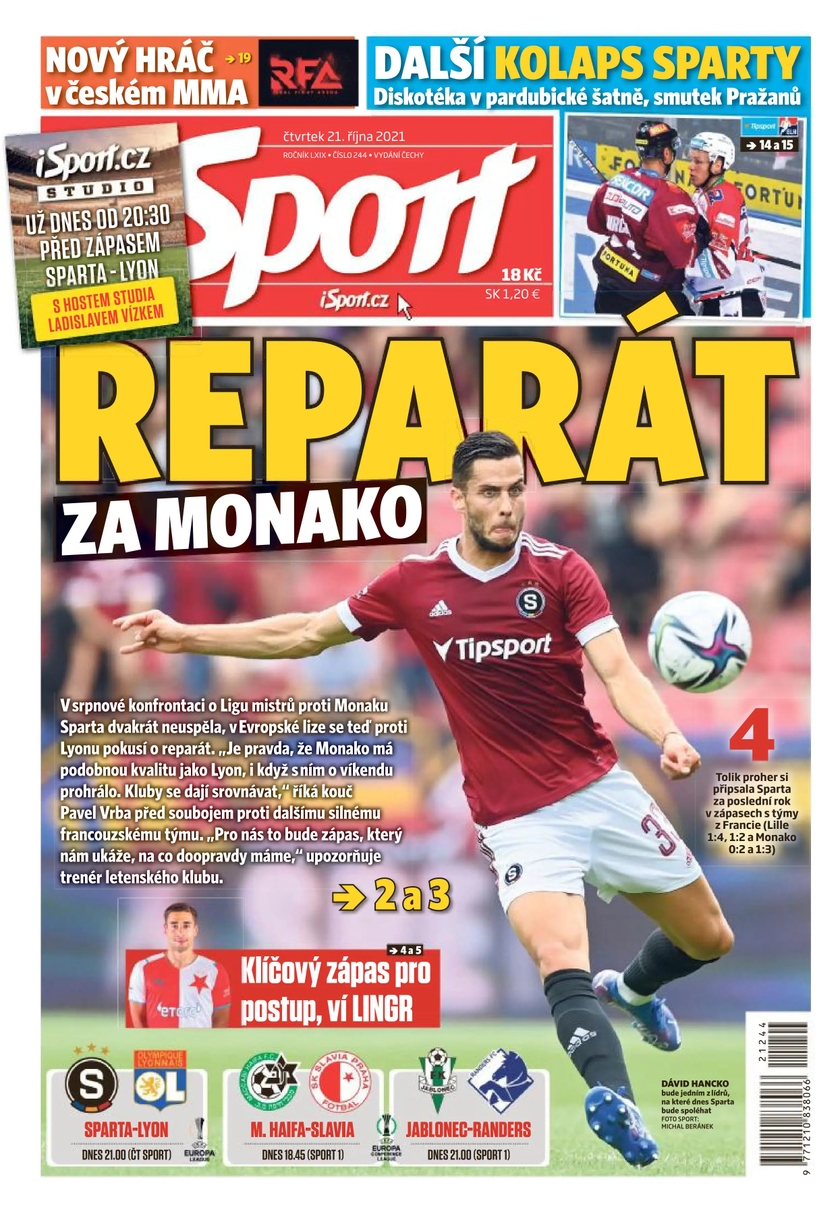E-magazín Sport - 21.10.2021 - CZECH NEWS CENTER a. s.