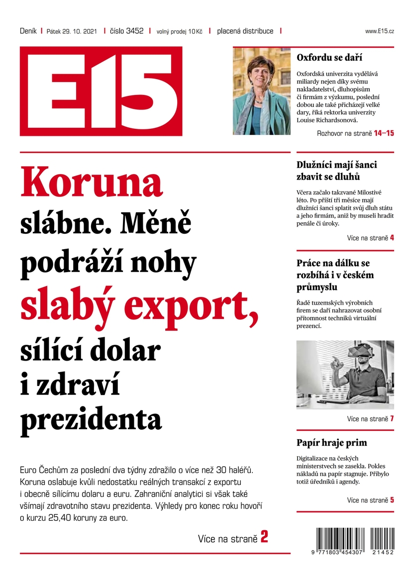E-magazín e15 - 29.10.2021 - CZECH NEWS CENTER a. s.