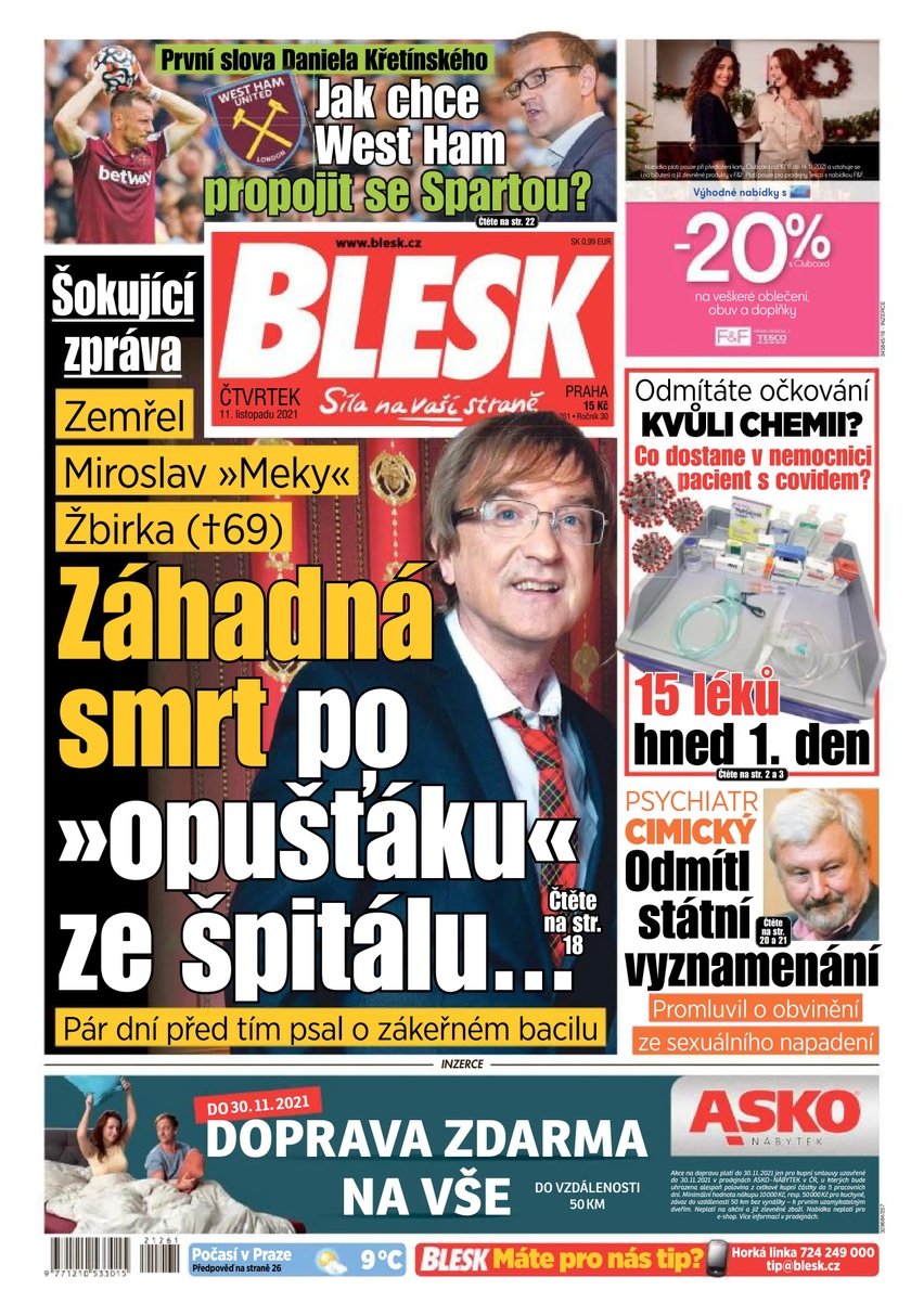 E-magazín BLESK - 11.11.2021 - CZECH NEWS CENTER a. s.