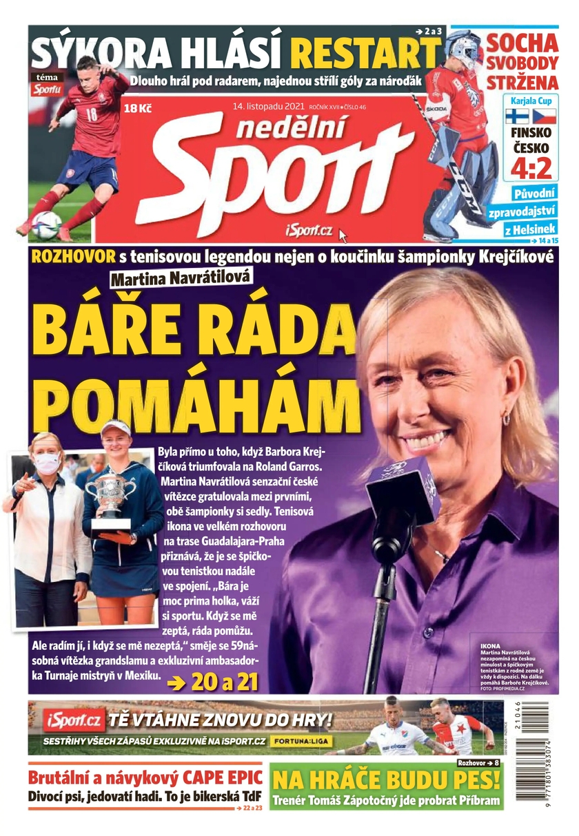 E-magazín nedělní Sport - 46/2021 - CZECH NEWS CENTER a. s.