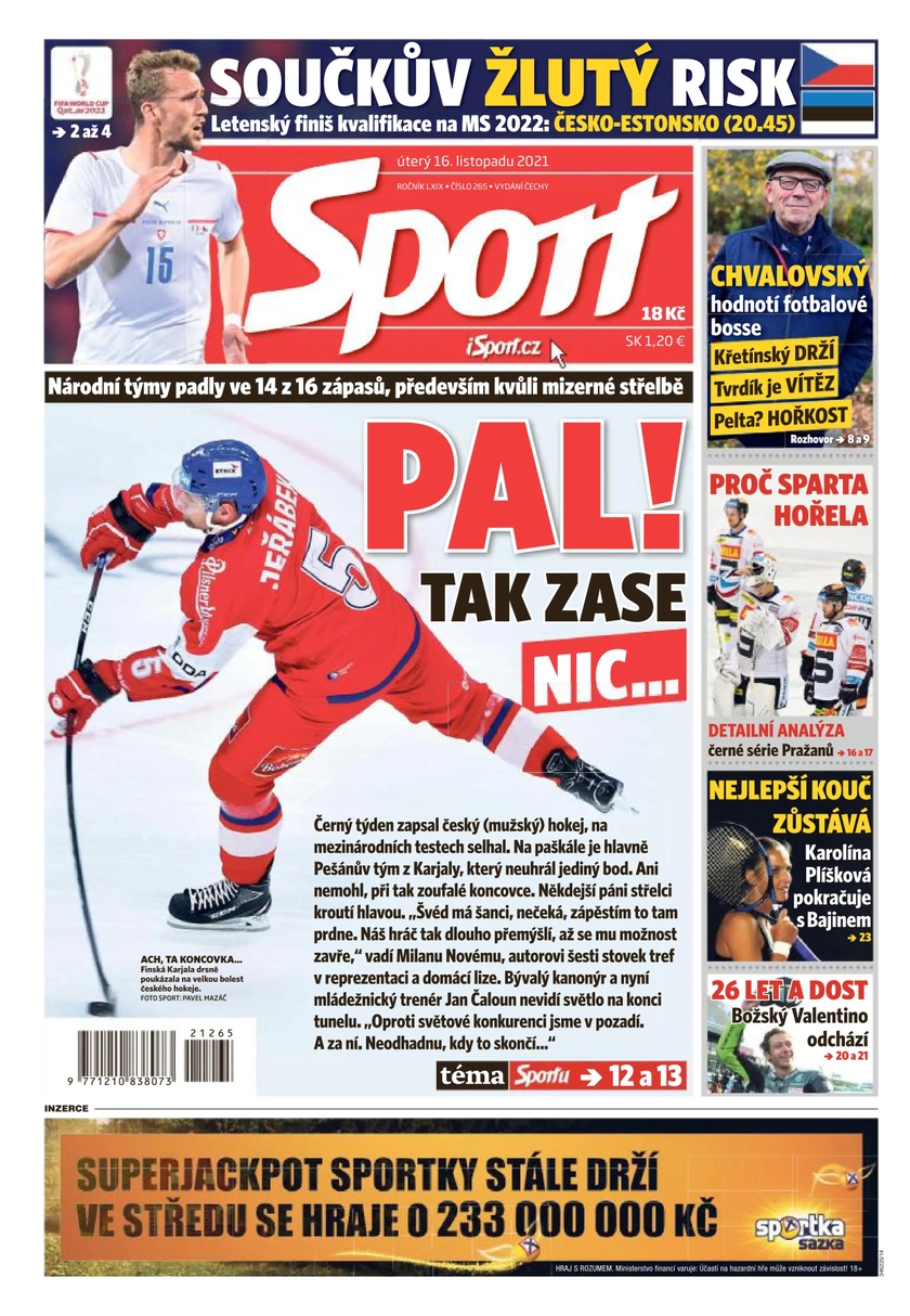 E-magazín Sport - 16.11.2021 - CZECH NEWS CENTER a. s.