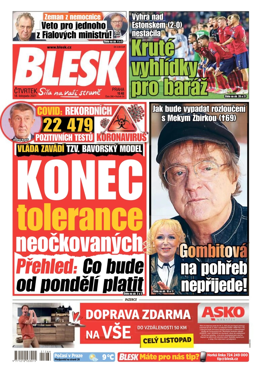 E-magazín BLESK - 18.11.2021 - CZECH NEWS CENTER a. s.